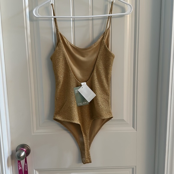 Shimmer gold H&M thong body suit - Picture 2 of 3